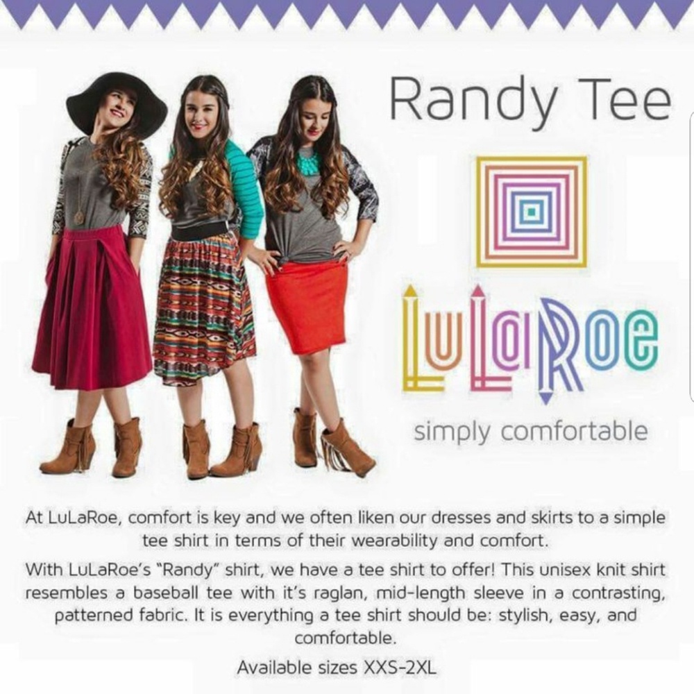 LulaRoe | Randy Tee w/ Design Size Small - Picture 8 of 8